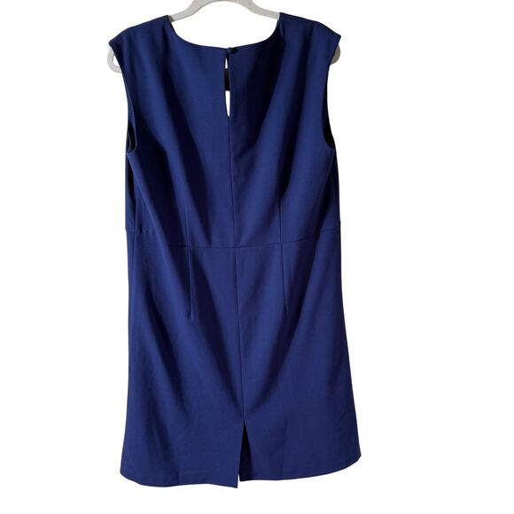 Garnett Hill A Line Shift Dress SZ 12 Navy Classic Work Preppy Minimalist - Picture 2 of 8